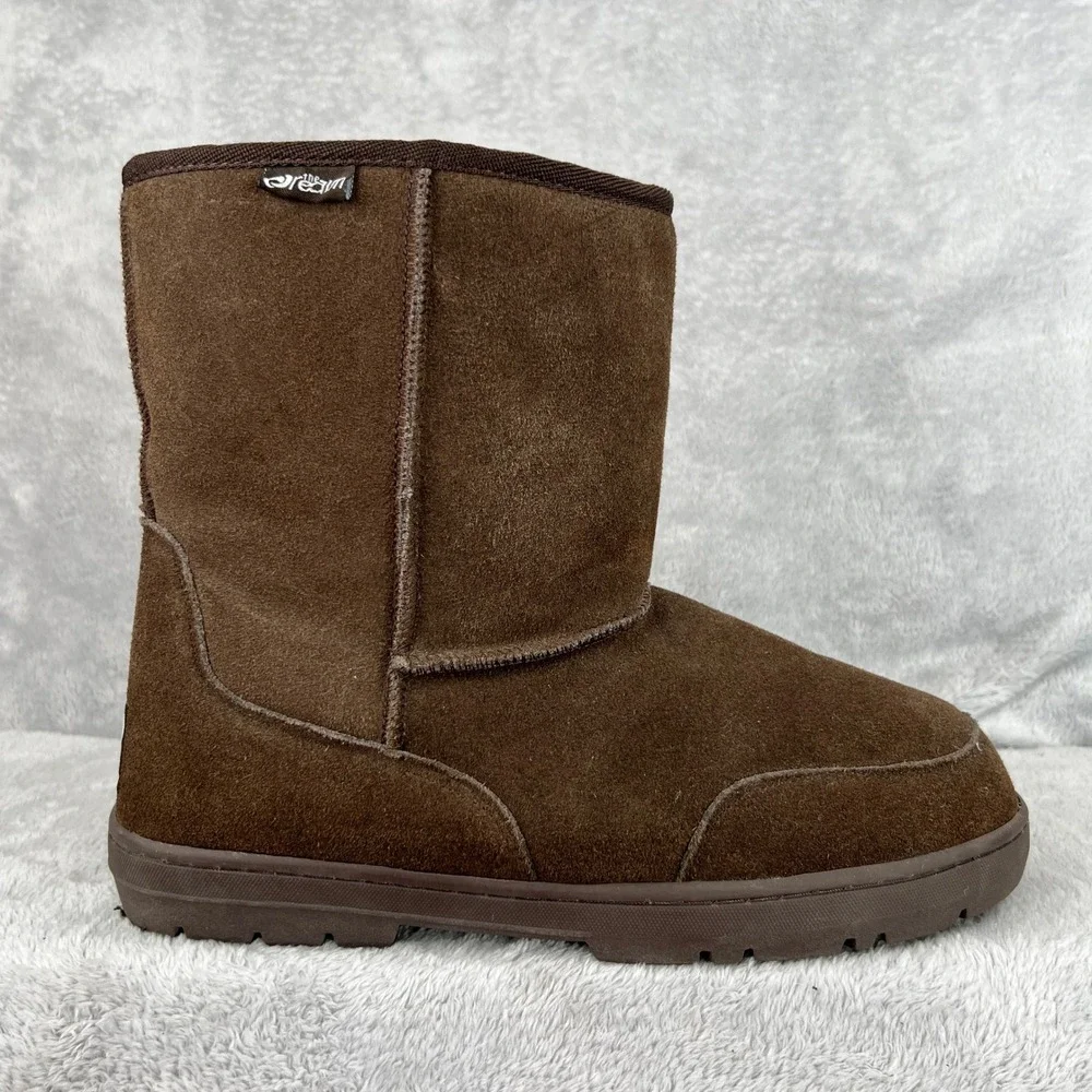 The Realm Suede Australian Wool Boots 13 Brown Men Winter Warm Outdoor